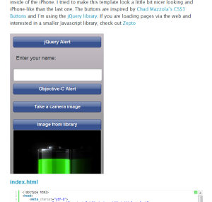 An iOS5 Ready Native Web app template